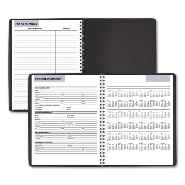 DayMinder Weekly Planner, Vertical-Column Format, 8.75 x 7, Black Cover, 12-Month (Jan to Dec): 2024 - Image 4