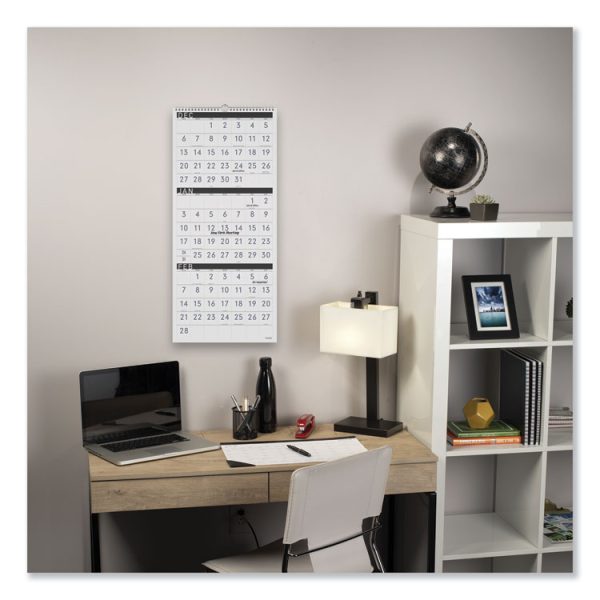 Three-Month Reference Wall Calendar, Contemporary Artwork/Formatting, 12 x 27, White Sheets, 15-Month (Dec-Feb): 2023 to 2025 - Image 2