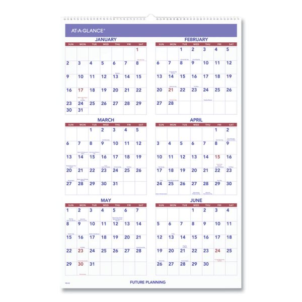 Monthly Wall Calendar with Ruled Daily Blocks, 20 x 30, White Sheets, 12-Month (Jan to Dec): 2024 - Image 2