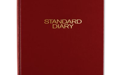 Standard Diary Daily Diary, 2024 Edition, Medium/College Rule, Red Cover, (200) 9.5 x 7.5 Sheets