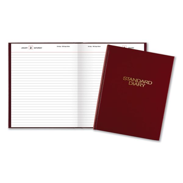 Standard Diary Daily Diary, 2024 Edition, Medium/College Rule, Red Cover, (200) 9.5 x 7.5 Sheets - Image 3