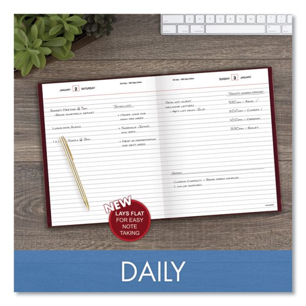 Standard Diary Daily Diary, 2024 Edition, Medium/College Rule, Red Cover, (200) 9.5 x 7.5 Sheets - Image 6