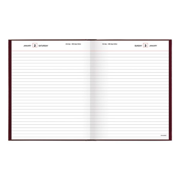 Standard Diary Daily Diary, 2024 Edition, Medium/College Rule, Red Cover, (200) 9.5 x 7.5 Sheets - Image 2
