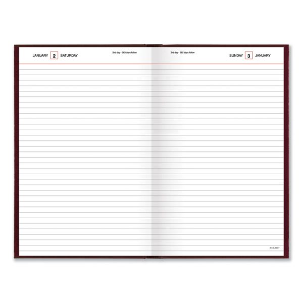 Standard Diary Daily Diary, 2024 Edition, Wide/Legal Rule, Red Cover, (200) 12 x 7.75 Sheets - Image 2