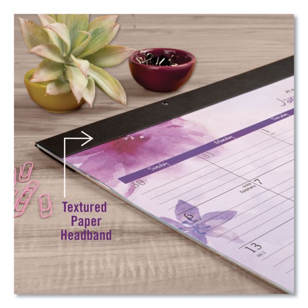 Beautiful Day Desk Pad Calendar, Floral Artwork, 21.75 x 17, Assorted Color Sheets, Black Binding, 12-Month (Jan-Dec): 2024 - Image 5