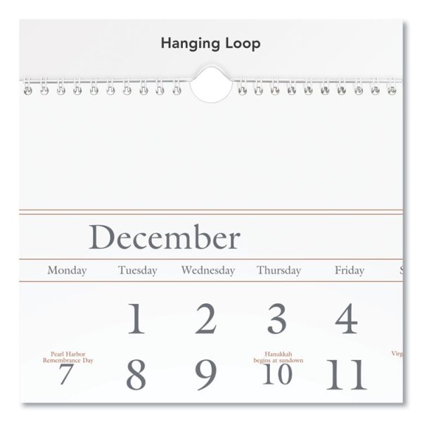 Three-Month Reference Wall Calendar, 12 x 27, White Sheets, 15-Month (Dec to Feb): 2023 to 2025 - Image 2