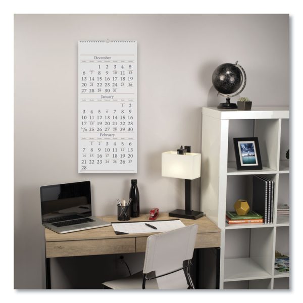 Three-Month Reference Wall Calendar, 12 x 27, White Sheets, 15-Month (Dec to Feb): 2023 to 2025 - Image 3