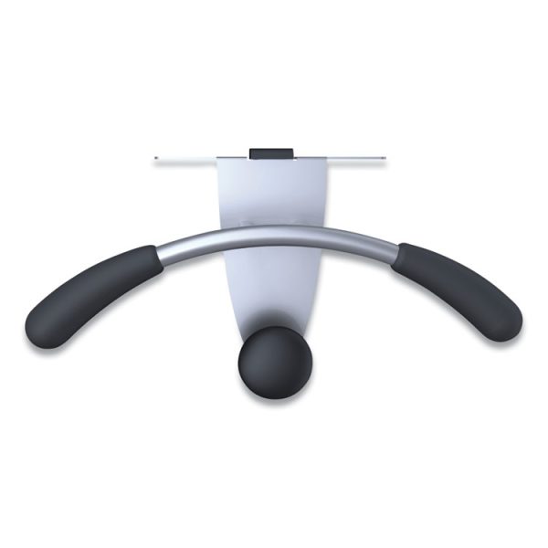 Hanger Shaped Partition Coat Hook, Metal/Foam/ABS, Silver/Black - Image 2