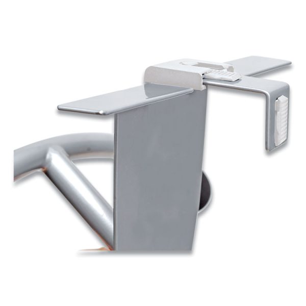Hanger Shaped Partition Coat Hook, Metal/Foam/ABS, Silver/Black - Image 5