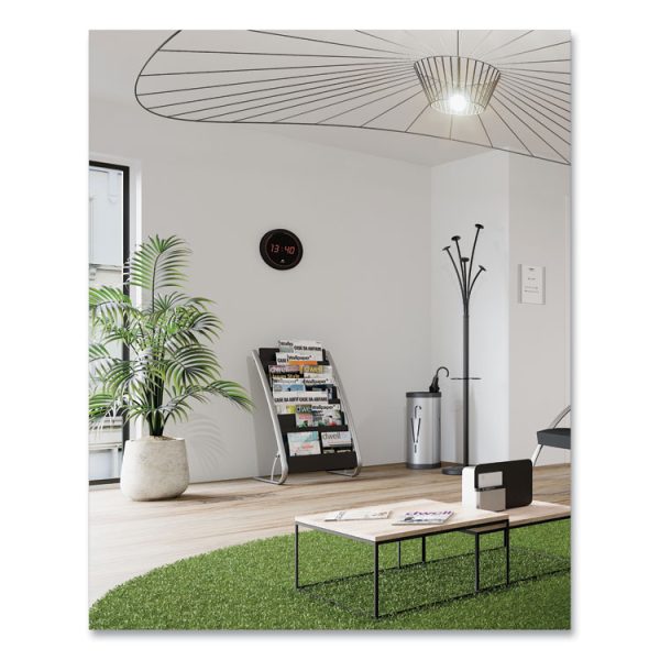 Triangular Umbrella Stand, Steel, 10.25w x 10.25d x 23.67h, Silver/Black - Image 7