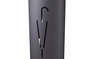 Triangular Umbrella Stand, Steel/Plastic, 10.25w x 10.25d x 23.67h, Black