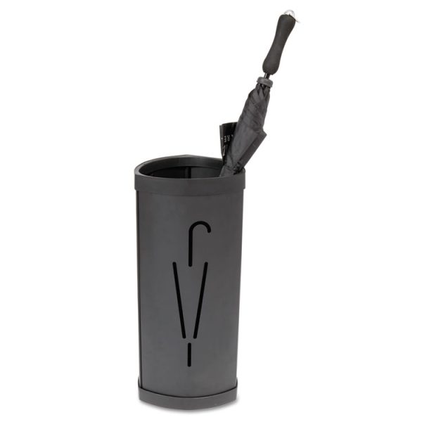 Triangular Umbrella Stand, Steel/Plastic, 10.25w x 10.25d x 23.67h, Black - Image 2