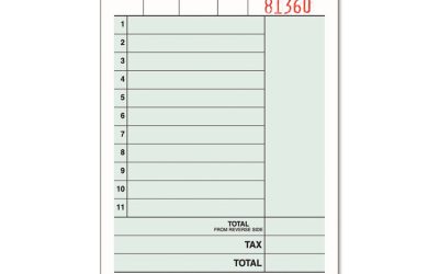 Guest Check Unit Set, Two-Part Carbonless, 6.75 x 4.25, 50 Forms/Pad, 5 Pads/Pack