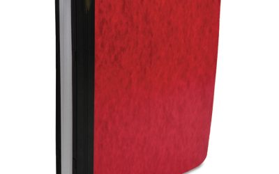 Expandable Hanging Data Binder, 2 Posts, 6″ Capacity, 11 X 8.5, Red
