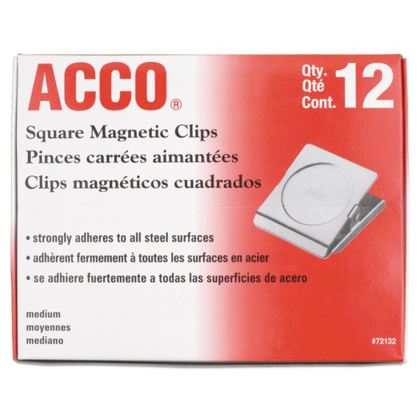 Magnetic Clip, 1" Jaw Capacity, Silver, 12/Pack - Image 2