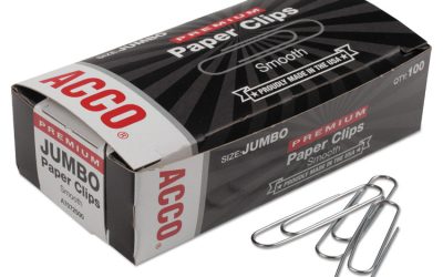 Premium Heavy-Gauge Wire Paper Clips, Jumbo, Smooth, Silver, 100 Clips/Box, 10 Boxes/Pack