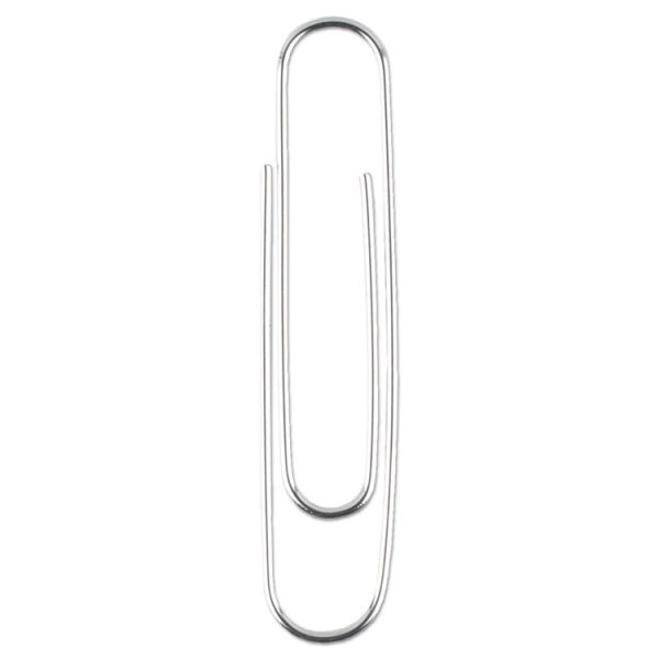 Premium Heavy-Gauge Wire Paper Clips, Jumbo, Smooth, Silver, 100 Clips/Box, 10 Boxes/Pack - Image 3