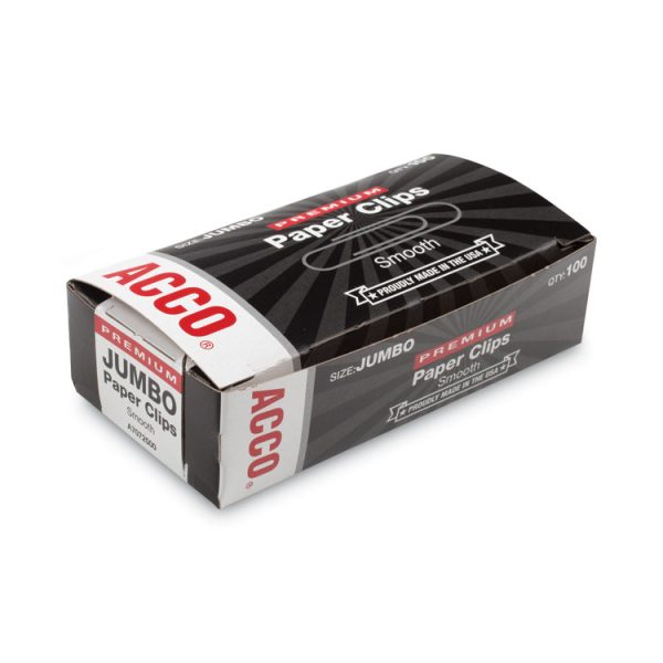 Premium Heavy-Gauge Wire Paper Clips, Jumbo, Smooth, Silver, 100 Clips/Box, 10 Boxes/Pack - Image 5