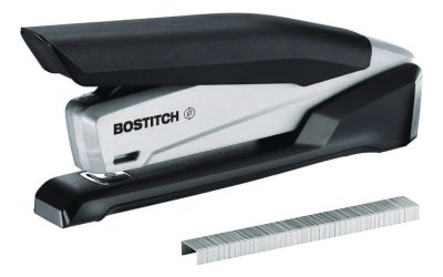 InPower One-Finger Eco-Friendly Desktop Stapler, 25-Sheet Capacity, Black/Gray