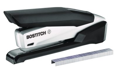 inPOWER+28 Executive One-Finger 3-in-1 Eco-Friendly Desktop Stapler, 28-Sheet Capacity, Black/Silver