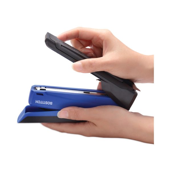 InPower One-Finger 3-in-1 Desktop Stapler with Antimicrobial Protection, 20-Sheet Capacity, Blue/Black - Image 8