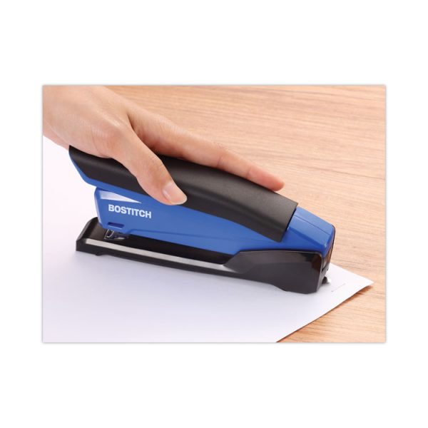 InPower One-Finger 3-in-1 Desktop Stapler with Antimicrobial Protection, 20-Sheet Capacity, Blue/Black - Image 6