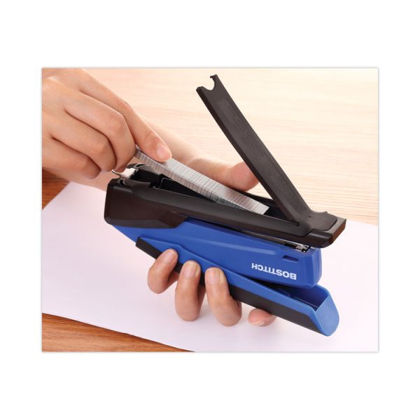 InPower One-Finger 3-in-1 Desktop Stapler with Antimicrobial Protection, 20-Sheet Capacity, Blue/Black - Image 7