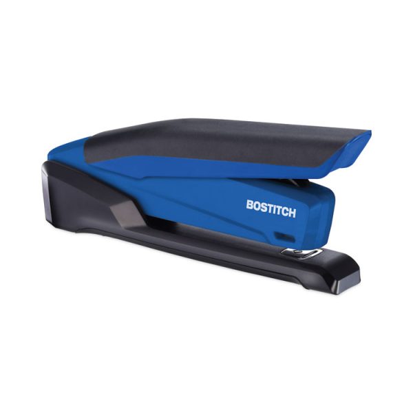 InPower One-Finger 3-in-1 Desktop Stapler with Antimicrobial Protection, 20-Sheet Capacity, Blue/Black - Image 2