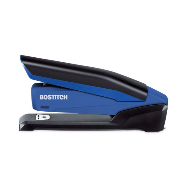 InPower One-Finger 3-in-1 Desktop Stapler with Antimicrobial Protection, 20-Sheet Capacity, Blue/Black - Image 3