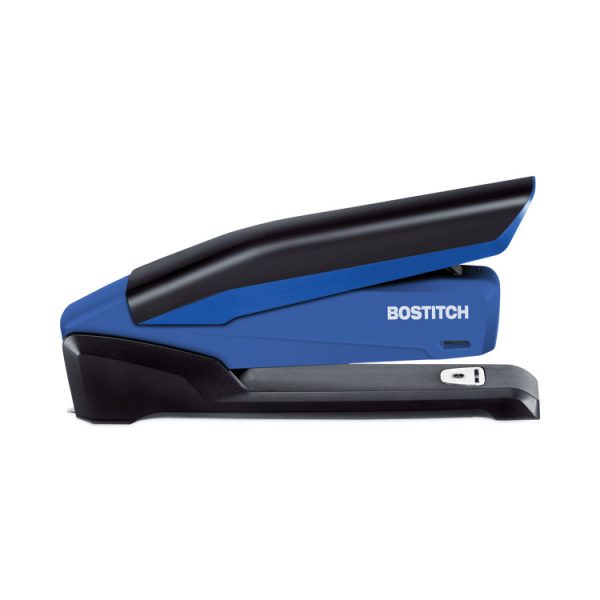 InPower One-Finger 3-in-1 Desktop Stapler with Antimicrobial Protection, 20-Sheet Capacity, Blue/Black - Image 4