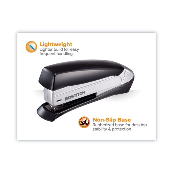 Inspire Premium Spring-Powered Full-Strip Stapler, 20-Sheet Capacity, Black/silver - Image 2
