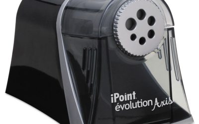 Ipoint Evolution Axis Pencil Sharpener, Ac-Powered, 5 X 7.5 X 7.25, Black/silver