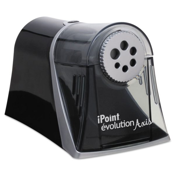 Ipoint Evolution Axis Pencil Sharpener, Ac-Powered, 5 X 7.5 X 7.25, Black/silver