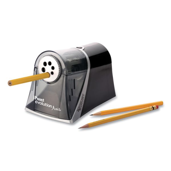 Ipoint Evolution Axis Pencil Sharpener, Ac-Powered, 5 X 7.5 X 7.25, Black/silver - Image 3