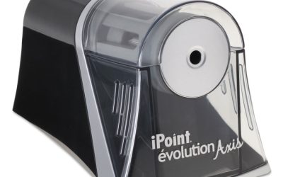 Ipoint Evolution Axis Pencil Sharpener, Ac-Powered, 4.25 X 7 X 4.75, Black/silver