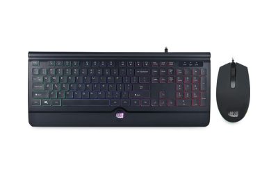Backlit Gaming Keyboard and Mouse Combo, USB, Black