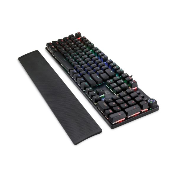 RGB Programmable Mechanical Gaming Keyboard with Detachable Magnetic Palmrest, 108 Keys, Black - Image 2