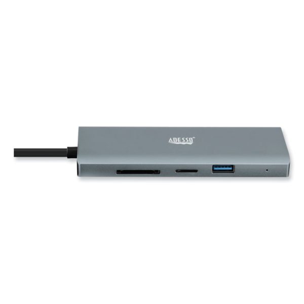 9-in-1 USB Type-C Docking Station, 2 HDMI/3 USB C/SD and TF Slot/RJ45, Gray/Black - Image 3