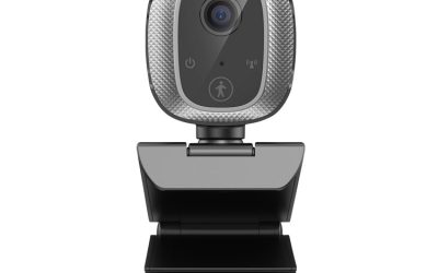 CyberTrack M1 HD Fixed Focus USB Webcam with AI Motion/Facial Tracking, 1920 Pixels x 1080 Pixels, 2.1 Mpixels, Black/Silver
