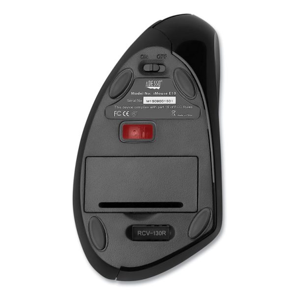 Imouse E10 Wireless Vertical Ergonomic Usb Mouse, 2.4 Ghz Frequency/33 Ft Wireless Range, Right Hand Use, Black - Image 4