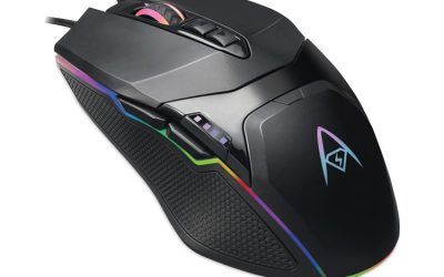 iMouse X5 Illuminated Seven-Button Gaming Mouse, USB 2.0, Left/Right Hand Use, Black