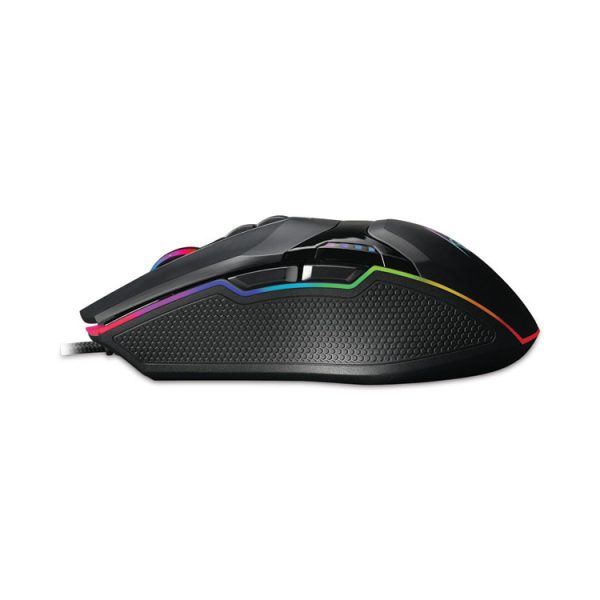 iMouse X5 Illuminated Seven-Button Gaming Mouse, USB 2.0, Left/Right Hand Use, Black - Image 4