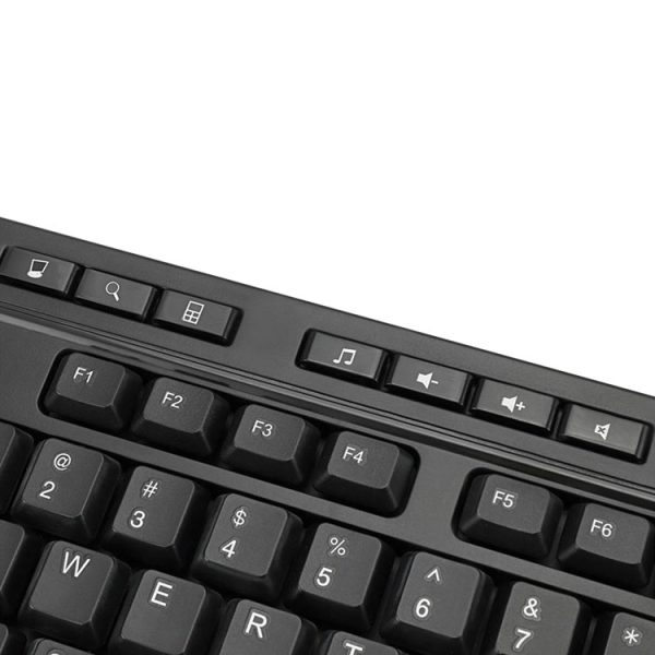 Wkb-1320cb Antimicrobial Wireless Desktop Keyboard And Mouse, 2.4 Ghz Frequency/30 Ft Wireless Range, Black - Image 4