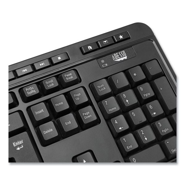 Wkb-1320cb Antimicrobial Wireless Desktop Keyboard And Mouse, 2.4 Ghz Frequency/30 Ft Wireless Range, Black - Image 5