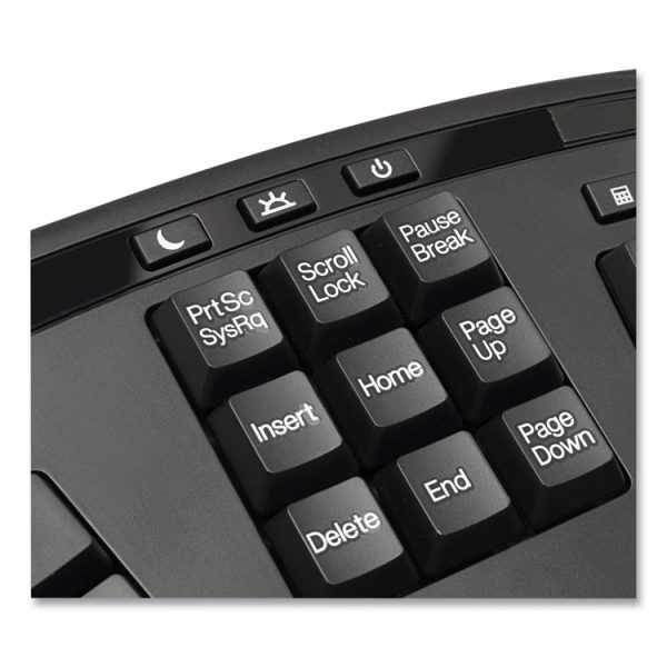 Wkb1500gb Wireless Ergonomic Keyboard And Mouse, 2.4 Ghz Frequency/30 Ft Wireless Range, Black - Image 4