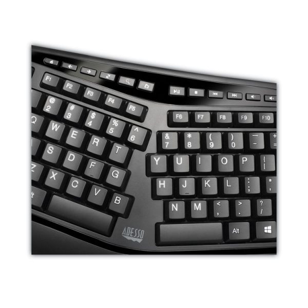 Wkb1500gb Wireless Ergonomic Keyboard And Mouse, 2.4 Ghz Frequency/30 Ft Wireless Range, Black - Image 3