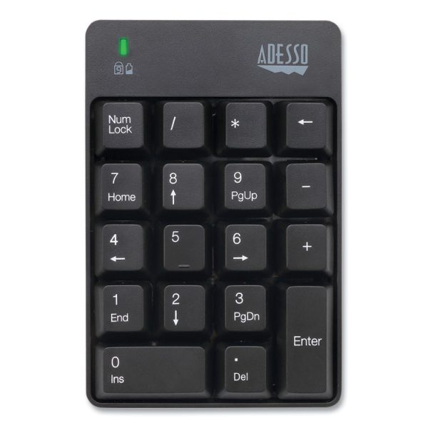 Wkb6010ub Wireless 18-Key Numeric Usb Keypad, Black