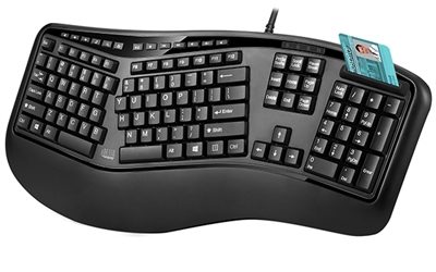 Ergo Keyboard with Card Reader
