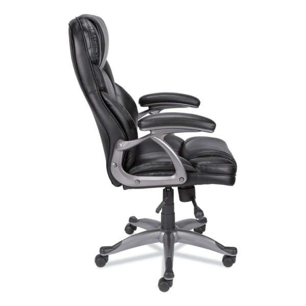 Alera Birns Series High-Back Task Chair, Supports Up to 250 lb, 18.11" to 22.05" Seat Height, Black Seat/Back, Chrome Base - Image 2