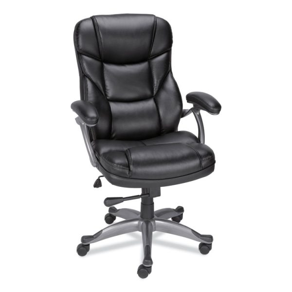Alera Birns Series High-Back Task Chair, Supports Up to 250 lb, 18.11" to 22.05" Seat Height, Black Seat/Back, Chrome Base - Image 4